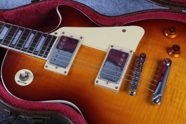 R9 Vos custom Tiger Flame Maple top LP Electric Guitar silver hardware supplier