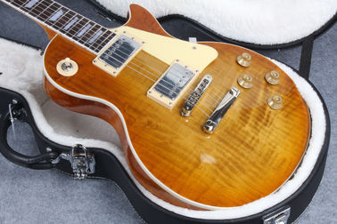 Solid Maple LP Electric guitar Tone Pro bridge, one piece Body and Neck,Bone nut, Aged Guitar parts supplier
