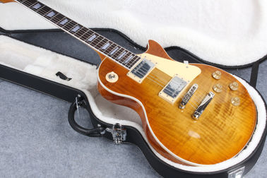 Solid Maple LP Electric guitar Tone Pro bridge, one piece Body and Neck,Bone nut, Aged Guitar parts supplier