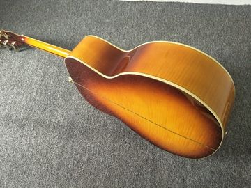 Factory Custom G200 Acoustic Guitar 43 inches Sunburst Sitika Solid Spruce Maple Acoustic Guitar Back / Side Tiger Strip supplier