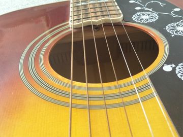 Factory Custom G200 Acoustic Guitar 43 inches Sunburst Sitika Solid Spruce Maple Acoustic Guitar Back / Side Tiger Strip supplier