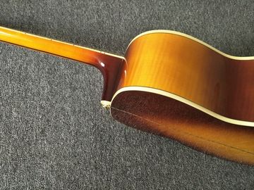 Factory Custom G200 Acoustic Guitar 43 inches Sunburst Sitika Solid Spruce Maple Acoustic Guitar Back / Side Tiger Strip supplier