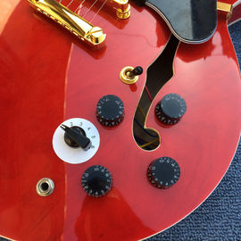 High-quality hollow body jazz electric guitar, Double F holes Red body and back electric guitar supplier