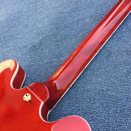 High-quality hollow body jazz electric guitar, Double F holes Red body and back electric guitar supplier