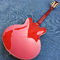 High-quality hollow body jazz electric guitar, Double F holes Red body and back electric guitar supplier