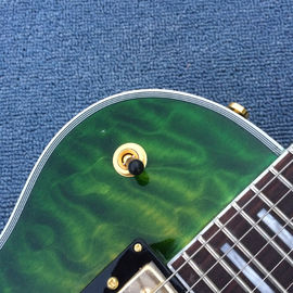 Chibson custom LP electric guitar, Green Flame Maple Top electric guitar with Gold hardware supplier