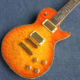 Chibson custom LP electric guitar, Flame Maple Top electric guitar with Gold hardware supplier