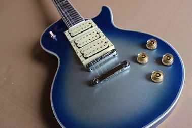 Custom shop Ace frehley signature 3 pickups Blue Burst Silver Sparkle Mahogany Body LP Electric Guitar supplier
