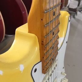 Maple scalloped fingerboard relic classical st electric guitar,handmade aged st guitar supplier