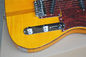 Custom Wholesale Yellow Body Electric Guitar with Red Tortoise Pickguard,Yellow Maple Fretrboard supplier