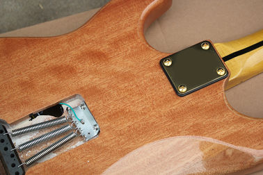 Custom Natural Wood Color Electric Guitar with SSS Pickups,Acrylic Pickguard,Scalloped Neck supplier