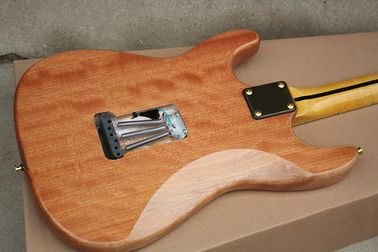 Custom Natural Wood Color Electric Guitar with SSS Pickups,Acrylic Pickguard,Scalloped Neck supplier