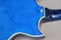 Custom Blue Body Electric Guitar with Flame Maple Veneer,Chrome Hardwares,White Binding body and neck supplier