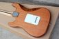 Natural Wood Mahagany Body Electric Guitar with SSS Pickup,White Pickguard,Maple Fingerboard supplier