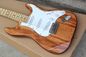 Natural Wood Mahagany Body Electric Guitar with SSS Pickup,White Pickguard,Maple Fingerboard supplier