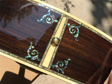 Wholesales custom 41&quot; 45D 20 frets solid Top Real peral inlay acoustic guitar with colorized shell edge supplier