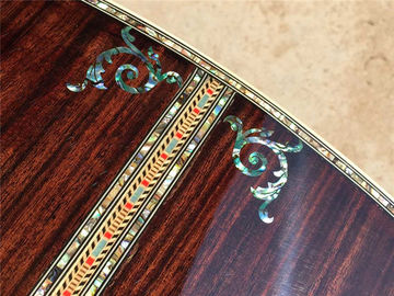 Wholesales custom 41&quot; 45D 20 frets solid Top Real peral inlay acoustic guitar with colorized shell edge supplier