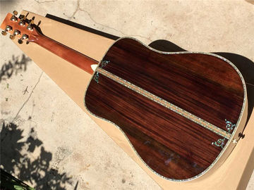 Wholesales custom 41&quot; 45D 20 frets solid Top Real peral inlay acoustic guitar with colorized shell edge supplier