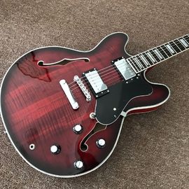 Hollow body JAZZ electric guitar maple top Jazz guitar, double F hole supplier