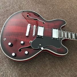 Hollow body JAZZ electric guitar maple top Jazz guitar, double F hole supplier
