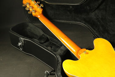 High Quality amber hollow body jazz 335 bigsby bridge electric guitar Guitar supplier