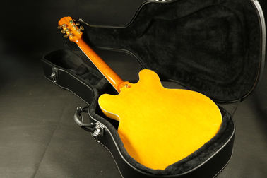 High Quality amber hollow body jazz 335 bigsby bridge electric guitar Guitar supplier