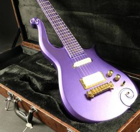 Quality sh covered pickup purple prince set in neck painted fretbard prince Electric guitar Guitar supplier