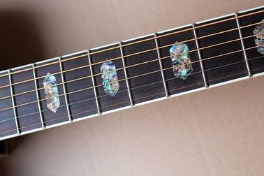 Custom 41'' 20 frets 45 cutaway body Acoustic Guitar with solid top,golden tuners,colorful pearl binding,rosewood back supplier