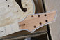 Custom Semi-hollow Electric Guitar Kit(Parts) with Mahogany Body ans Neck,Flame Maple Veneer,Chrome Hardwares,DIY Guitar supplier