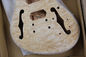 Custom Semi-hollow Electric Guitar Kit(Parts) with Mahogany Body ans Neck,Flame Maple Veneer,Chrome Hardwares,DIY Guitar supplier