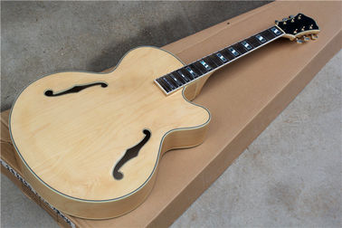 Custom Semi-finished Electric Guitar Kit with Rosewood Fretboard,Abalone Inlay,Semi-hollow Body supplier