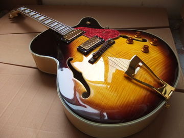 Custom jazz hollow electric guitar L-5 Jazz Electric Guitar Semi Hollow Body In Sunburst supplier