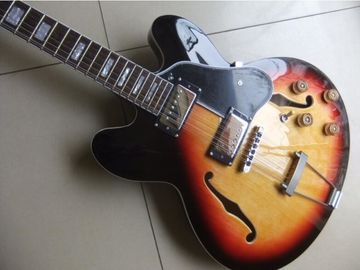 Wholesale 12 string semi hollow es 335 model electric guitar in sunburst supplier