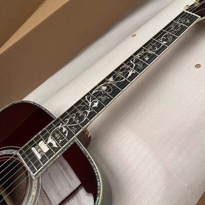 Custom New All Solid Wood Sunburst 41" D Type Acoustic Guitar Abalone Ebony Fingerboard supplier