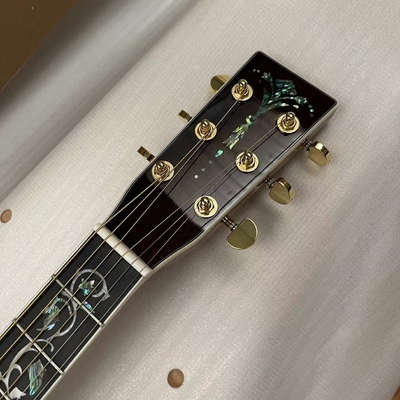 Custom New All Solid Wood Sunburst 41" D Type Acoustic Guitar Abalone Ebony Fingerboard supplier