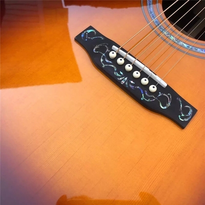 Custom New All Solid Wood Sunburst 41" D Type Acoustic Guitar Abalone Ebony Fingerboard supplier
