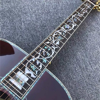 Custom New All Solid Wood Sunburst 41" D Type Acoustic Guitar Abalone Ebony Fingerboard supplier