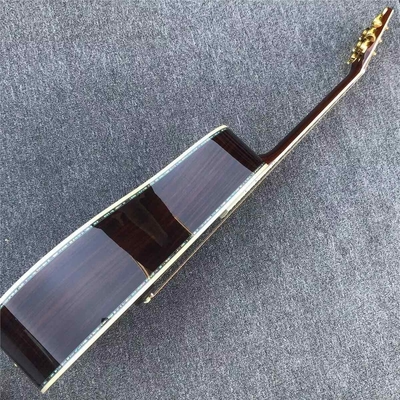 Custom New All Solid Wood Sunburst 41" D Type Acoustic Guitar Abalone Ebony Fingerboard supplier