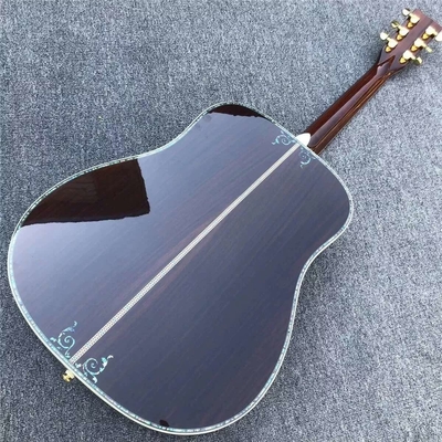 Custom New All Solid Wood Sunburst 41" D Type Acoustic Guitar Abalone Ebony Fingerboard supplier