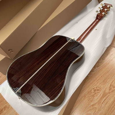 Custom New All Solid Wood Sunburst 41" D Type Acoustic Guitar Abalone Ebony Fingerboard supplier