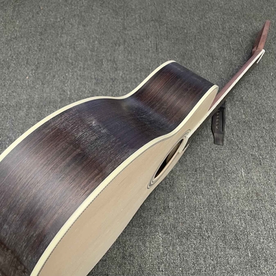 Custom 40 inch OM45 body DIY KIT Acoustic Guitar with Herringbone Binding no Painting supplier