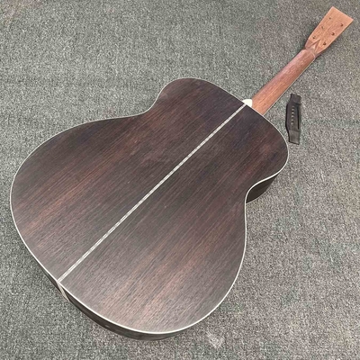 Custom 40 inch OM45 body DIY KIT Acoustic Guitar with Herringbone Binding no Painting supplier