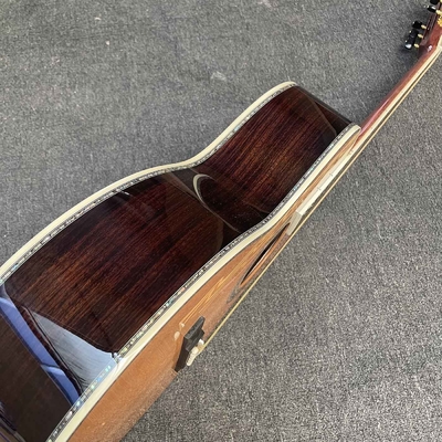 Solid Cedar Top OOO Body Ebony Fingerboard Classic Folk Acoustic Guitar with 43mm Nut Width Abalone Binding Slotted Headstock supplier