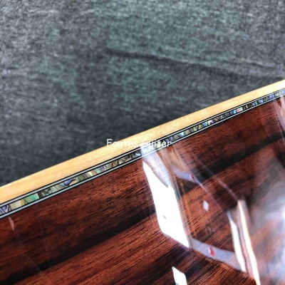 Custom Solid Cocobolo Back Side Real Abalone Inlay D Body Dreadnought Acoustic Guitar in Sunburst Color supplier