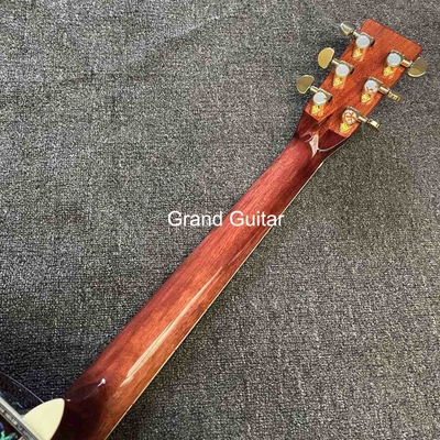 Custom Deluxe Solid Spruce Top Dreadnought Body Ebony Fingerboard 41 Inch Real Abalone Acoustic Guitar supplier