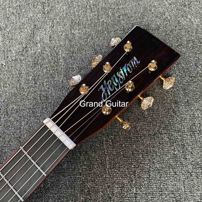 Grand OM Guitar Solid KOA Back Side Acoustic Guitar, Customized Logo on Headstock supplier