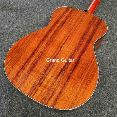 Grand OM Guitar Solid KOA Back Side Acoustic Guitar, Customized Logo on Headstock supplier