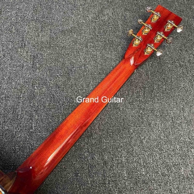 Grand OM Guitar Solid KOA Back Side Acoustic Guitar, Customized Logo on Headstock supplier