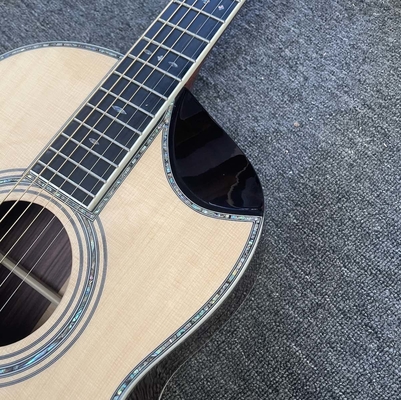 Custom OOO-45 AAAAA 5A Solid Wood Martin Style Cutaway Acoustic Guitar with Ebony Fingerboard 12 Frets 43mm Width Nut, Accept Guitar OEM supplier