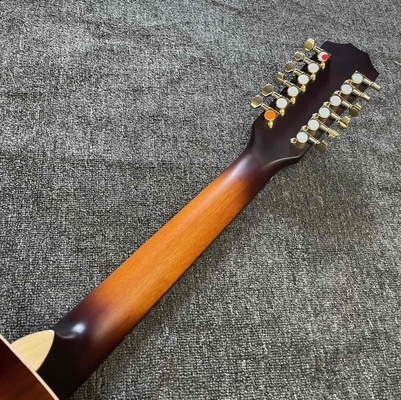 Custom 12 Strings KOA Wood Taylor Style Acoustic Guitar Glossing Finish Body Matt Neck Open Tuner supplier
